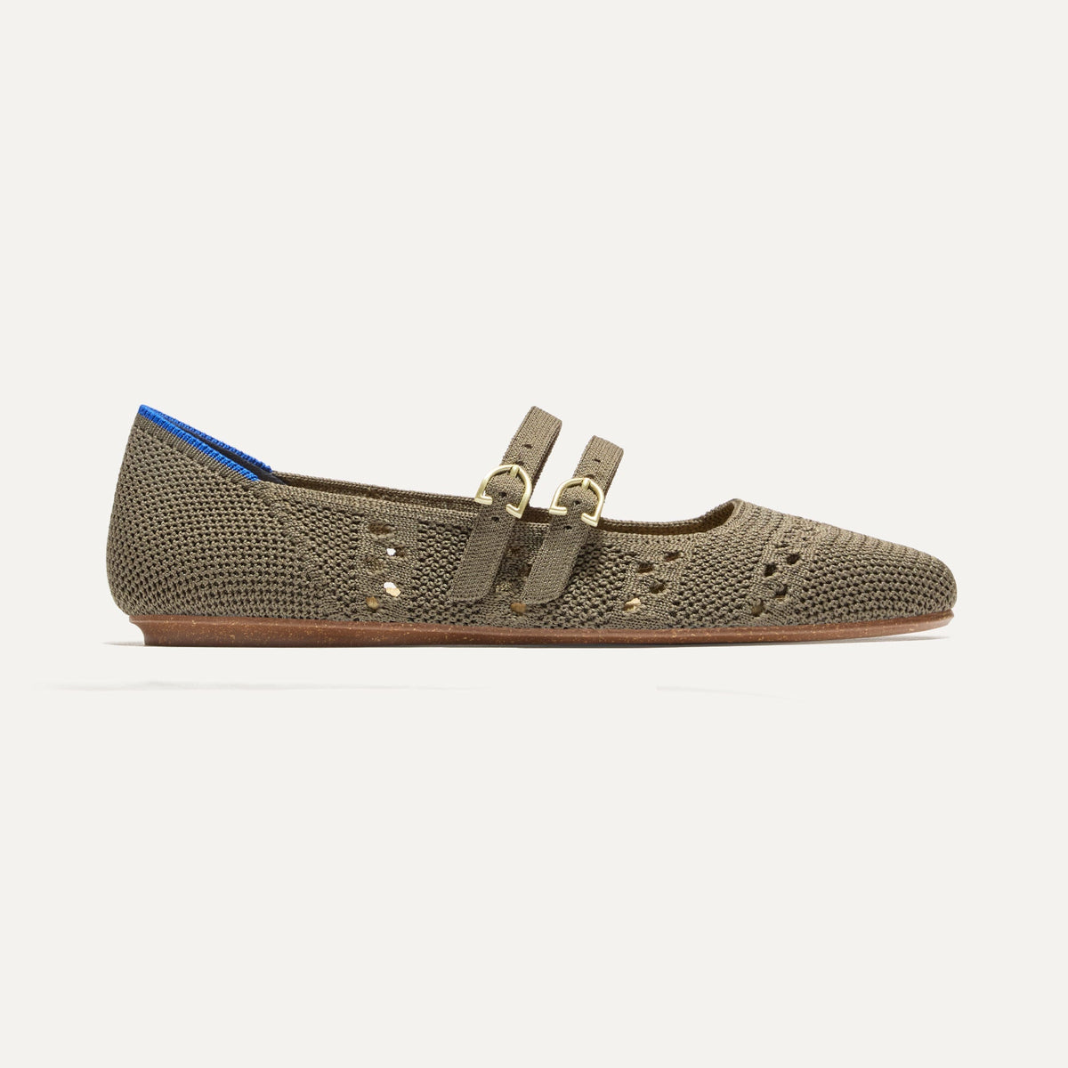 Rothys The Double Buckle Mary Jane in Safari Crochet