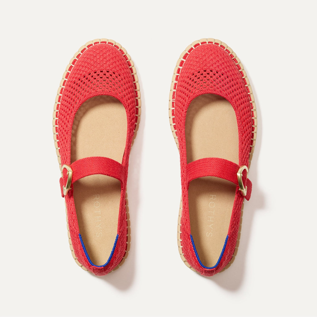 Rothys The Espadrille Mary Jane in Red Hot