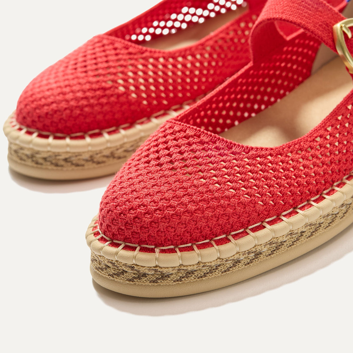 Rothys The Espadrille Mary Jane in Red Hot