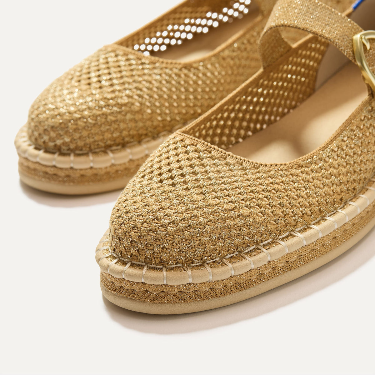 Rothys The Espadrille Mary Jane in Metallic Golden Sun