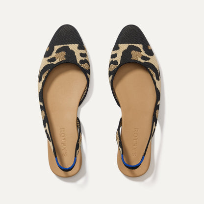 Rothys The Almond Slingback in Desert Cat
