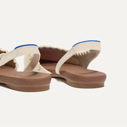 Rothys The Almond Slingback in Eyelet Ivory