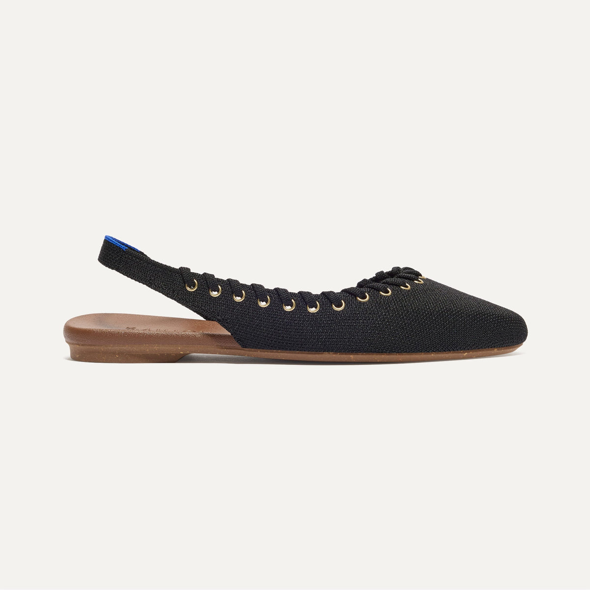 Rothys The Almond Slingback in Eyelet Black