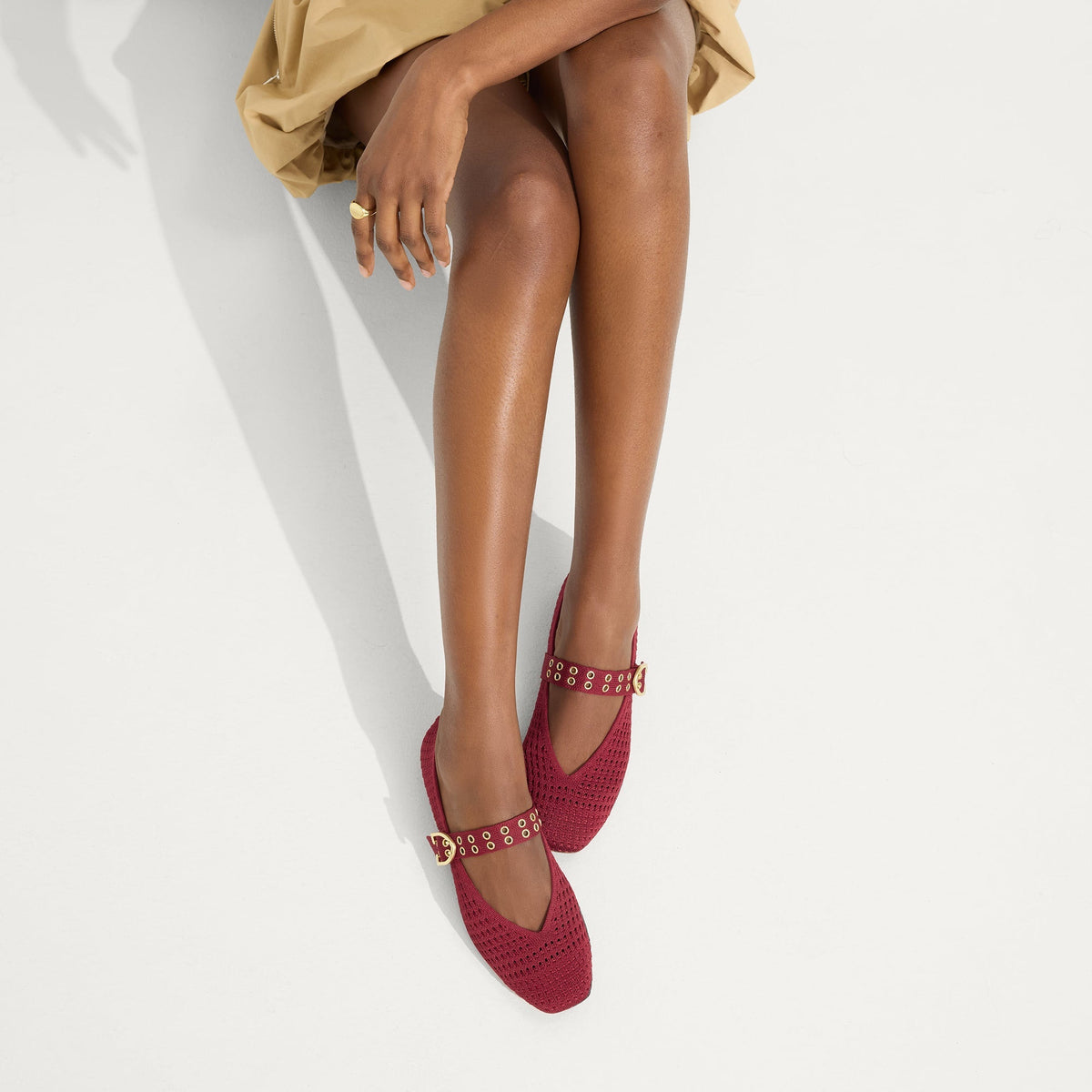 Rothys The Max Buckle Mary Jane in Ruby Mesh