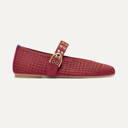 Rothys The Max Buckle Mary Jane in Ruby Mesh
