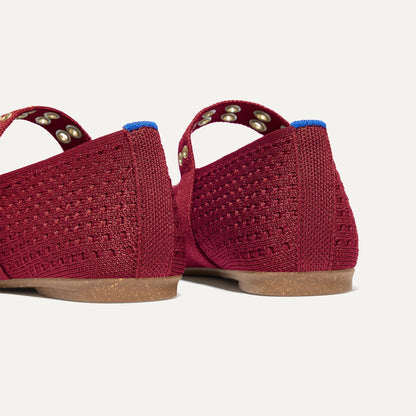 Rothys The Max Buckle Mary Jane in Ruby Mesh