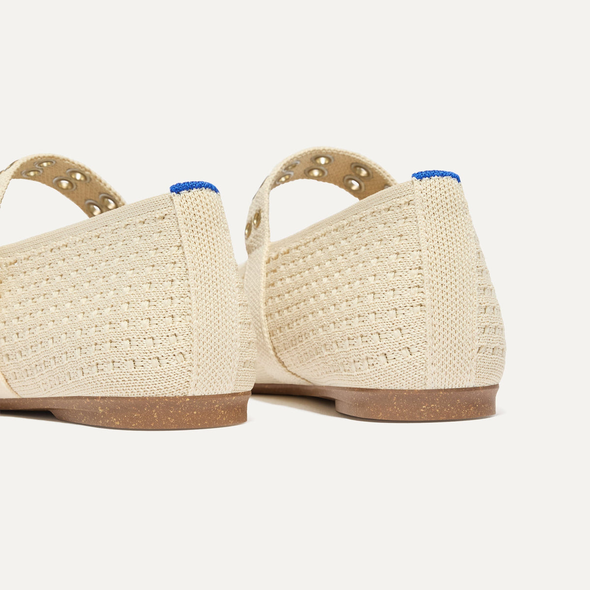 Rothys The Max Buckle Mary Jane in Off White Mesh