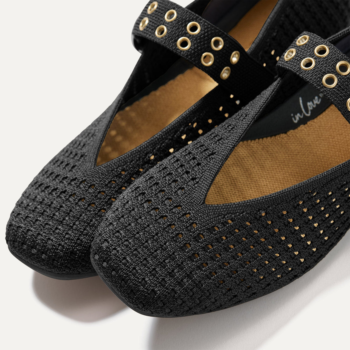 Rothys The Max Buckle Mary Jane in Black Mesh