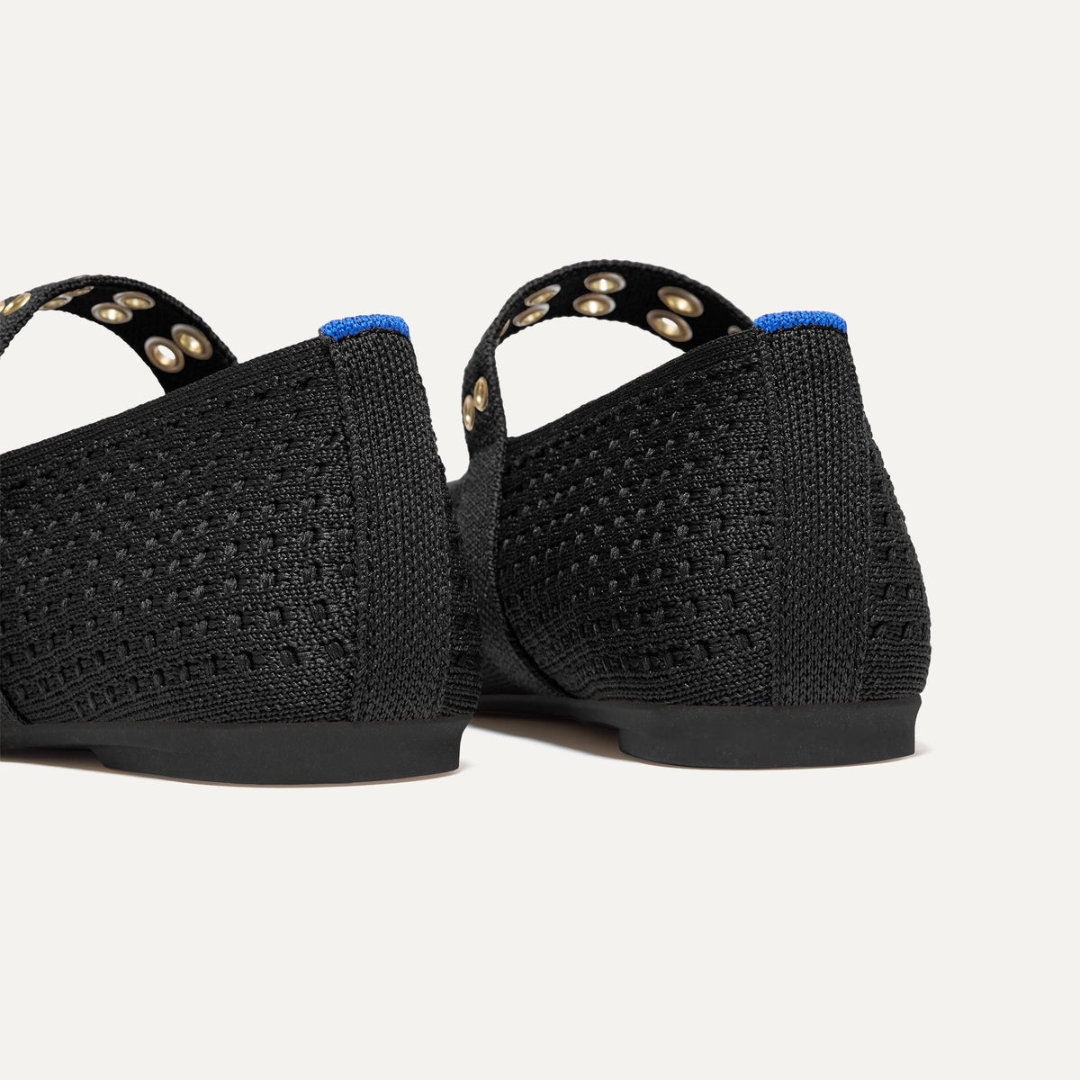 Rothys The Max Buckle Mary Jane in Black Mesh