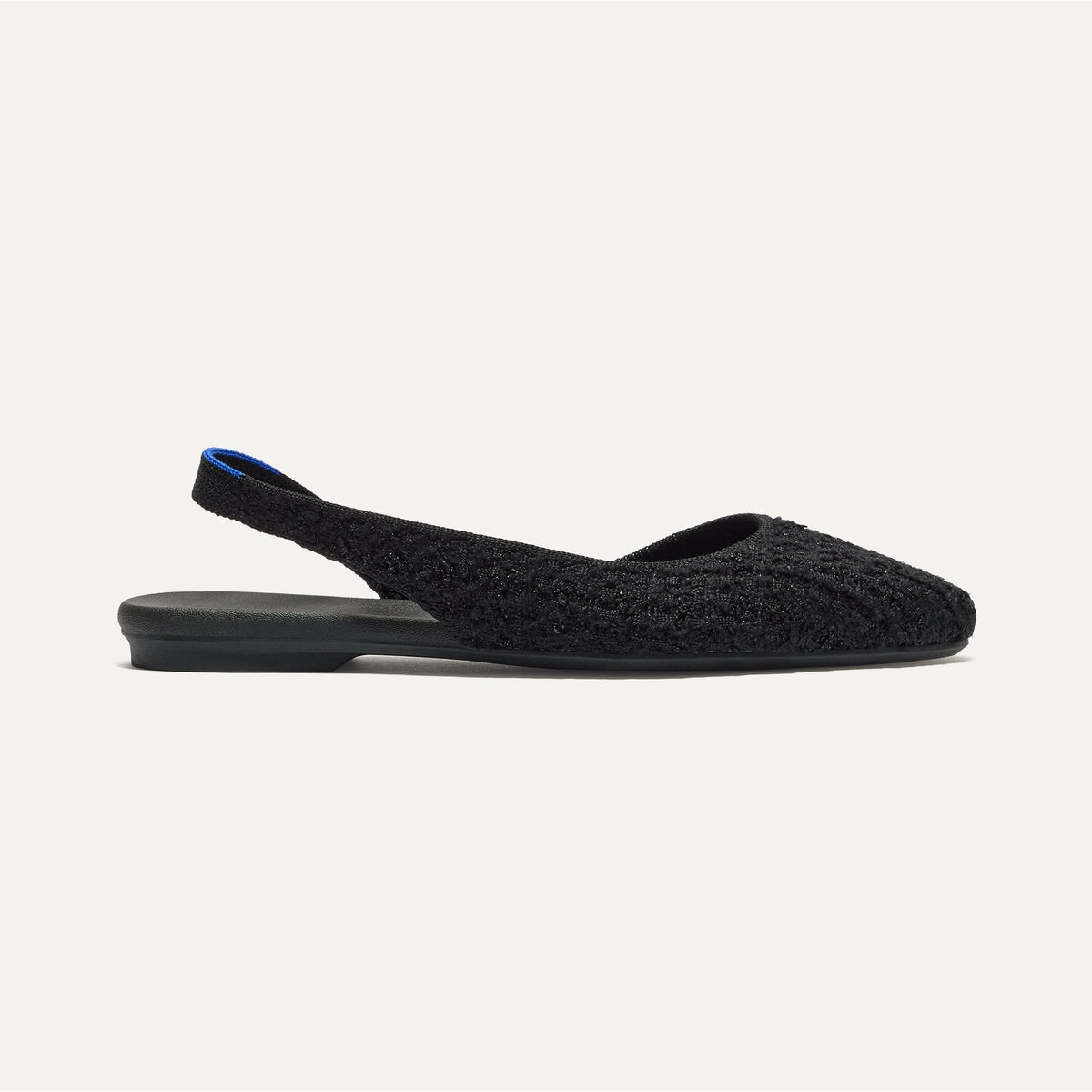 Rothys The Almond Slingback in Black Bouclé