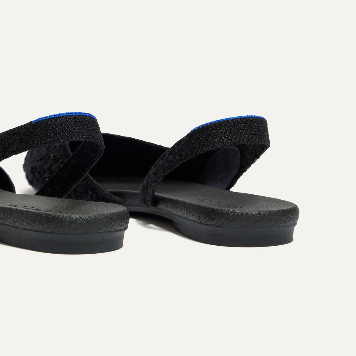 Rothys The Almond Slingback in Black Bouclé