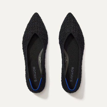 Rothys The Point II in Black Bouclé