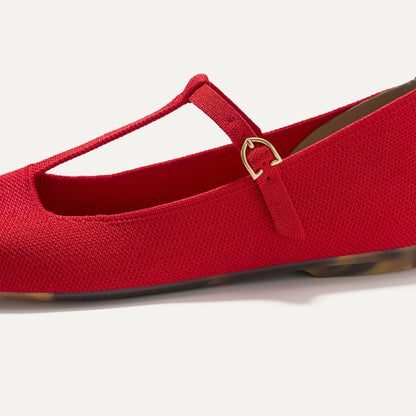 Rothys The T–Strap Mary Jane in Red Crisp