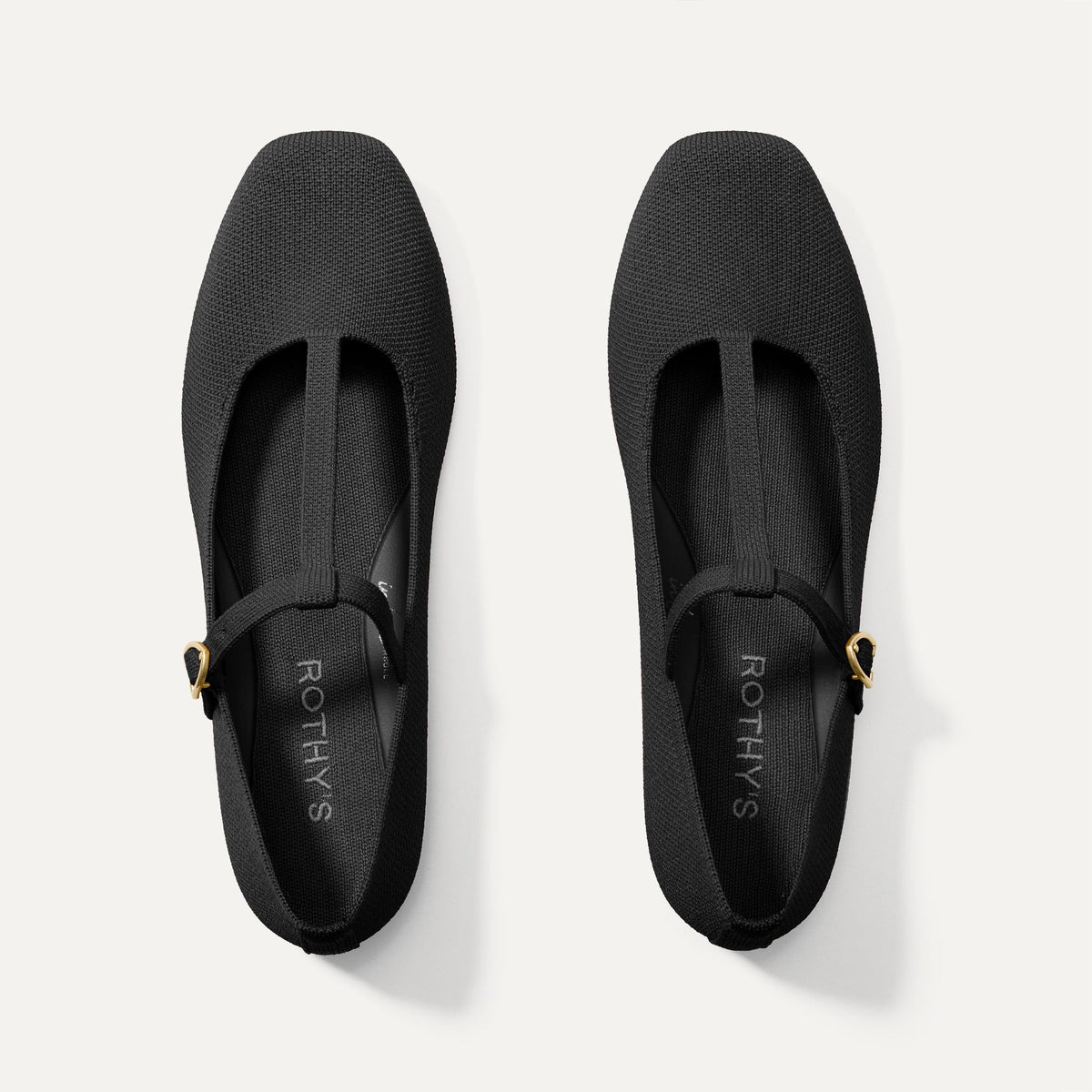 Rothys The T-Strap Mary Jane in Black