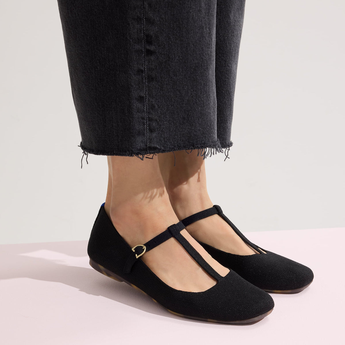 Rothys The T-Strap Mary Jane in Black