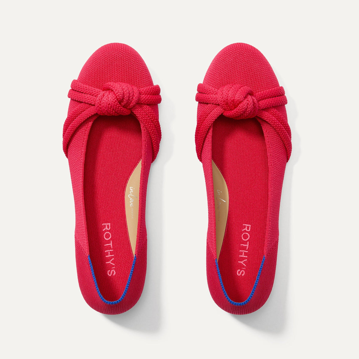 Rothys The Knot Ballet Flat in Lollipop Red