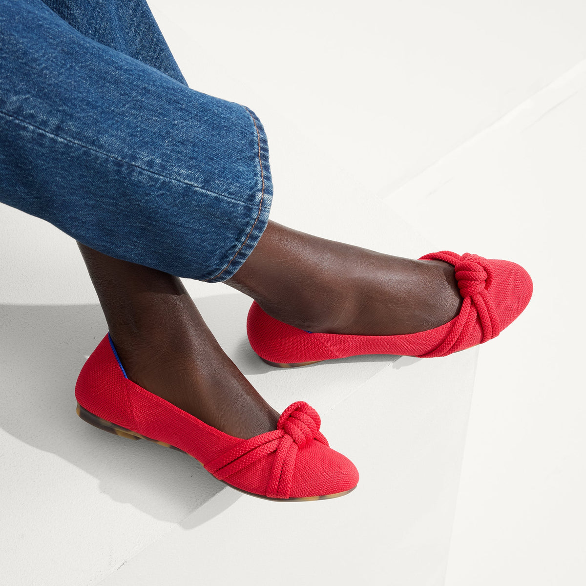 Rothys The Knot Ballet Flat in Lollipop Red