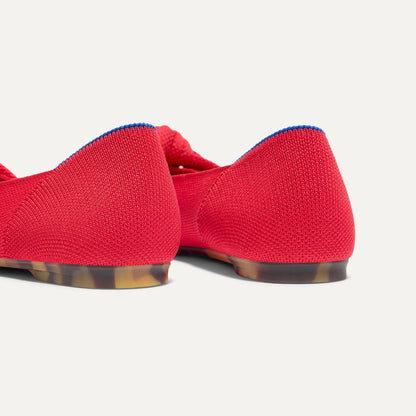 Rothys The Knot Ballet Flat in Lollipop Red