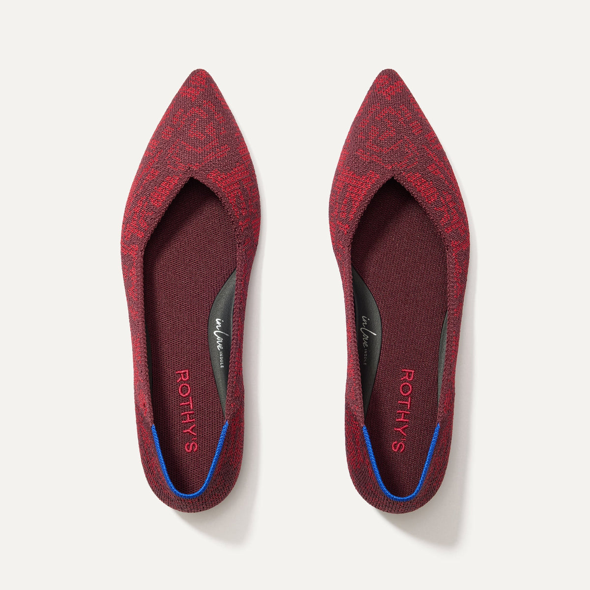 Rothys The Point II in Garnet Chantilly