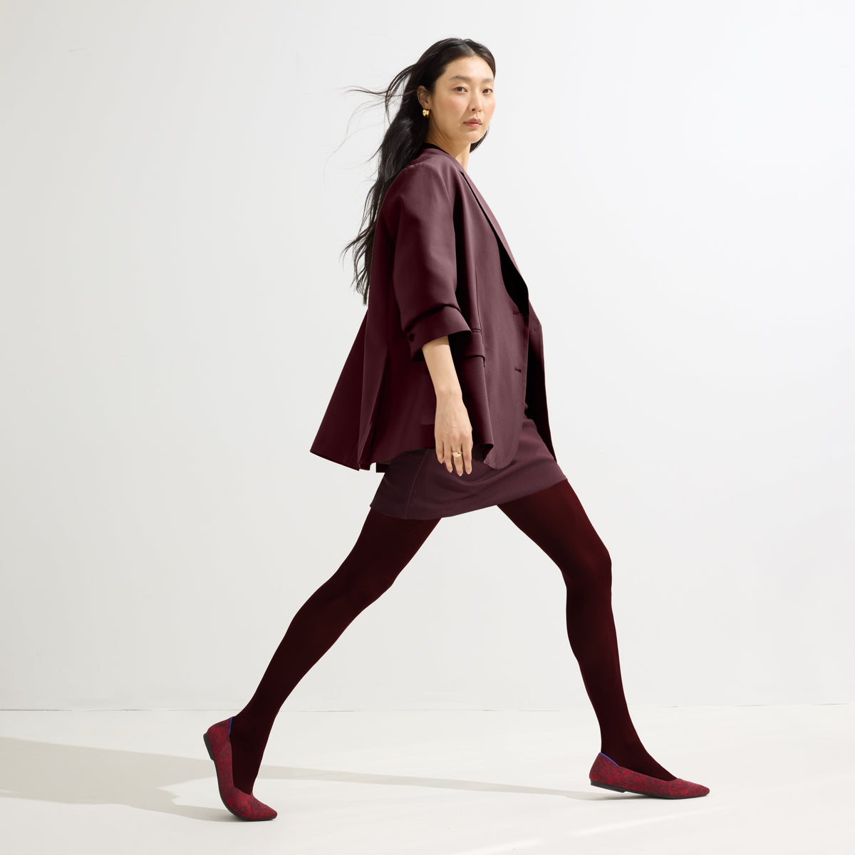 Rothys The Point II in Garnet Chantilly
