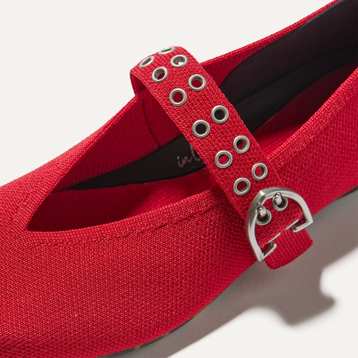 Rothys The Max Buckle Mary Jane in Cherry