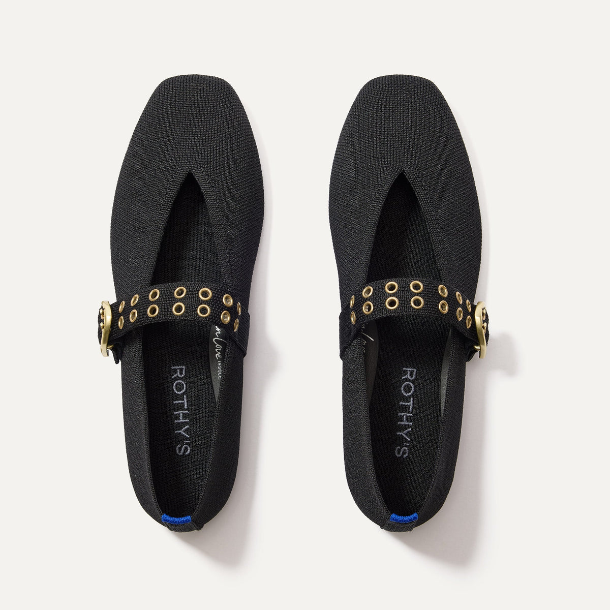 Rothys The Max Buckle Mary Jane in Black