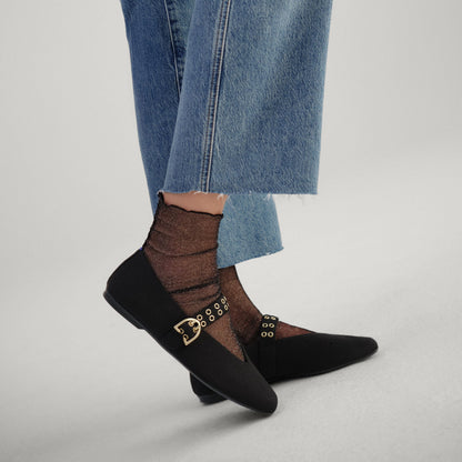 Rothys The Max Buckle Mary Jane in Black