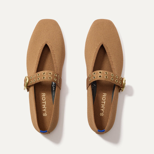 Rothys The Max Buckle Mary Jane in Java Chip