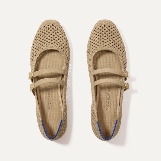Rothys The Double Buckle Mary Jane in Dune Mesh