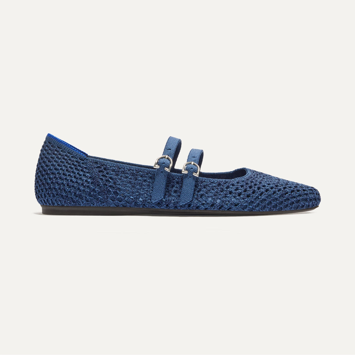 Rothys The Double Buckle Mary Jane in Blue Mesh