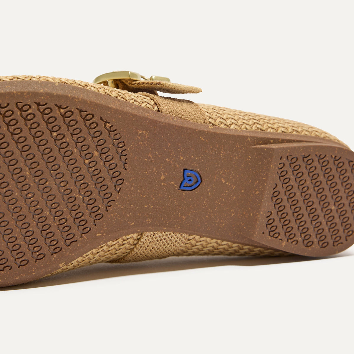 Rothys The Max Buckle Mary Jane in Tan Woven