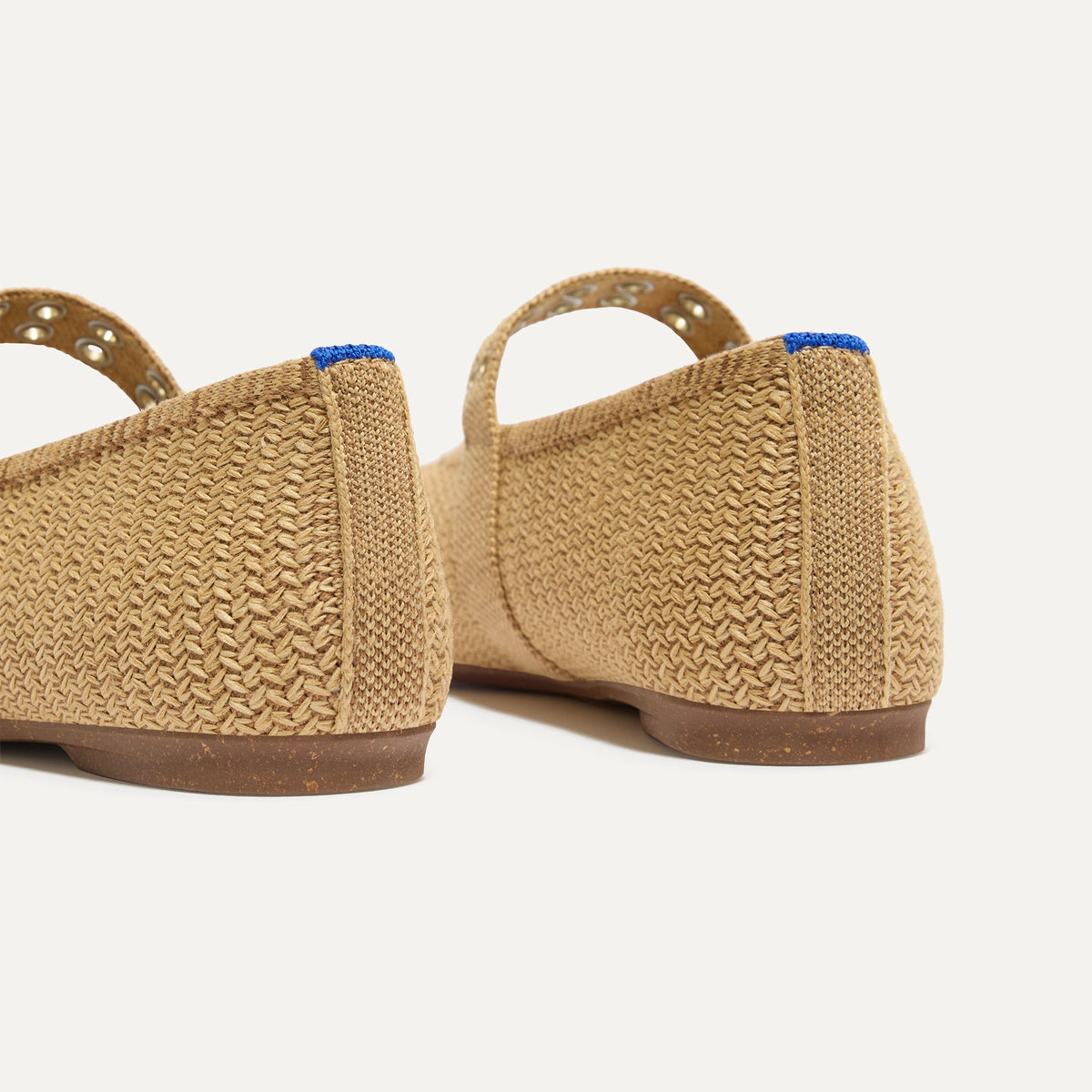 Rothys The Max Buckle Mary Jane in Tan Woven