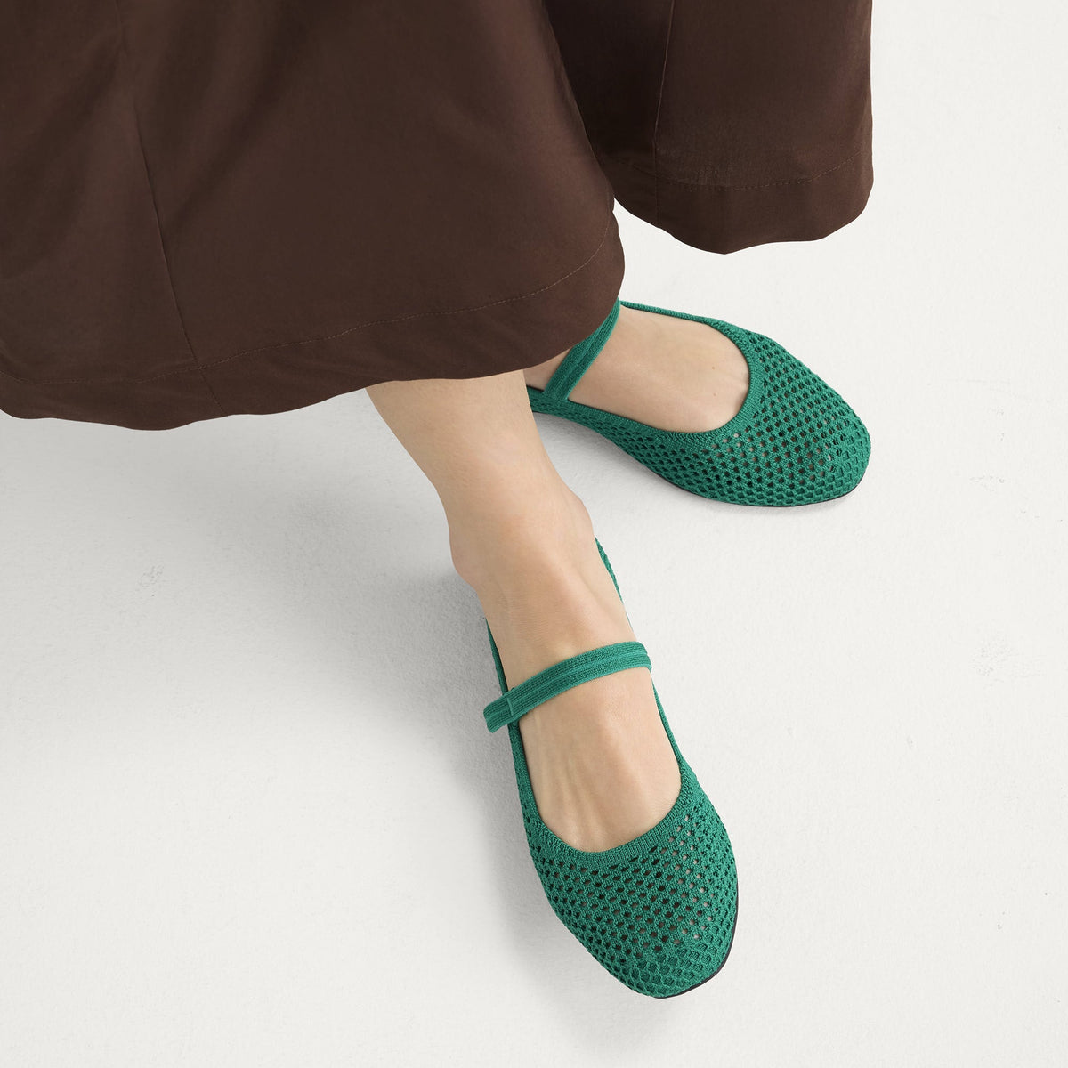 Rothys The Square Mary Jane in Clover Mesh