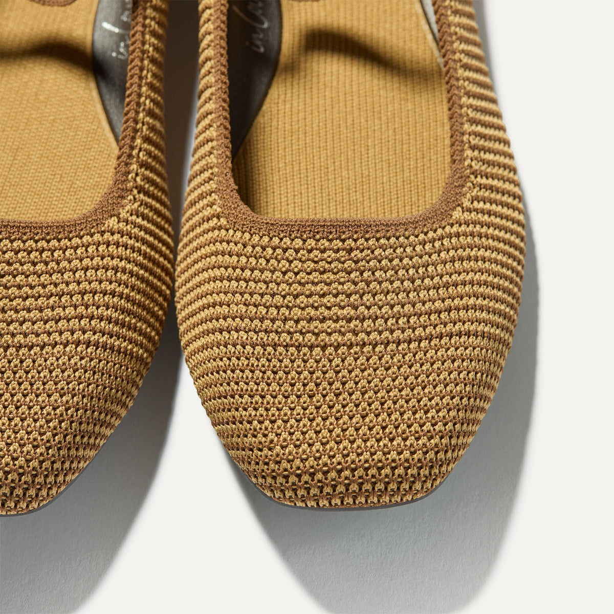 Rothys The Max Square Mary Jane in Wheat Raffia Knit