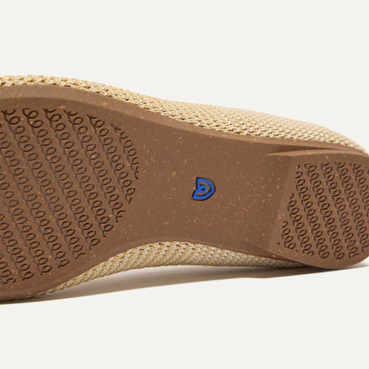 Rothys The Max Square Mary Jane in Cream Raffia Knit