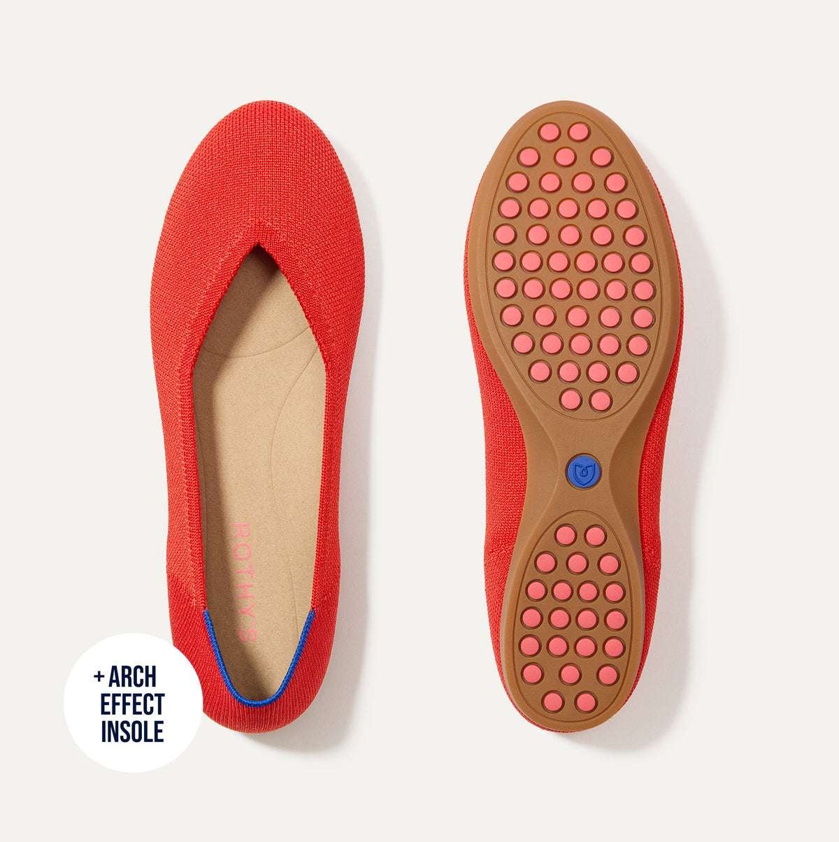 Rothys The Daily Flat in Showstopper Red