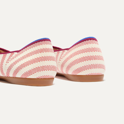 Rothys The Daily Flat in Coral Cabana Stripe