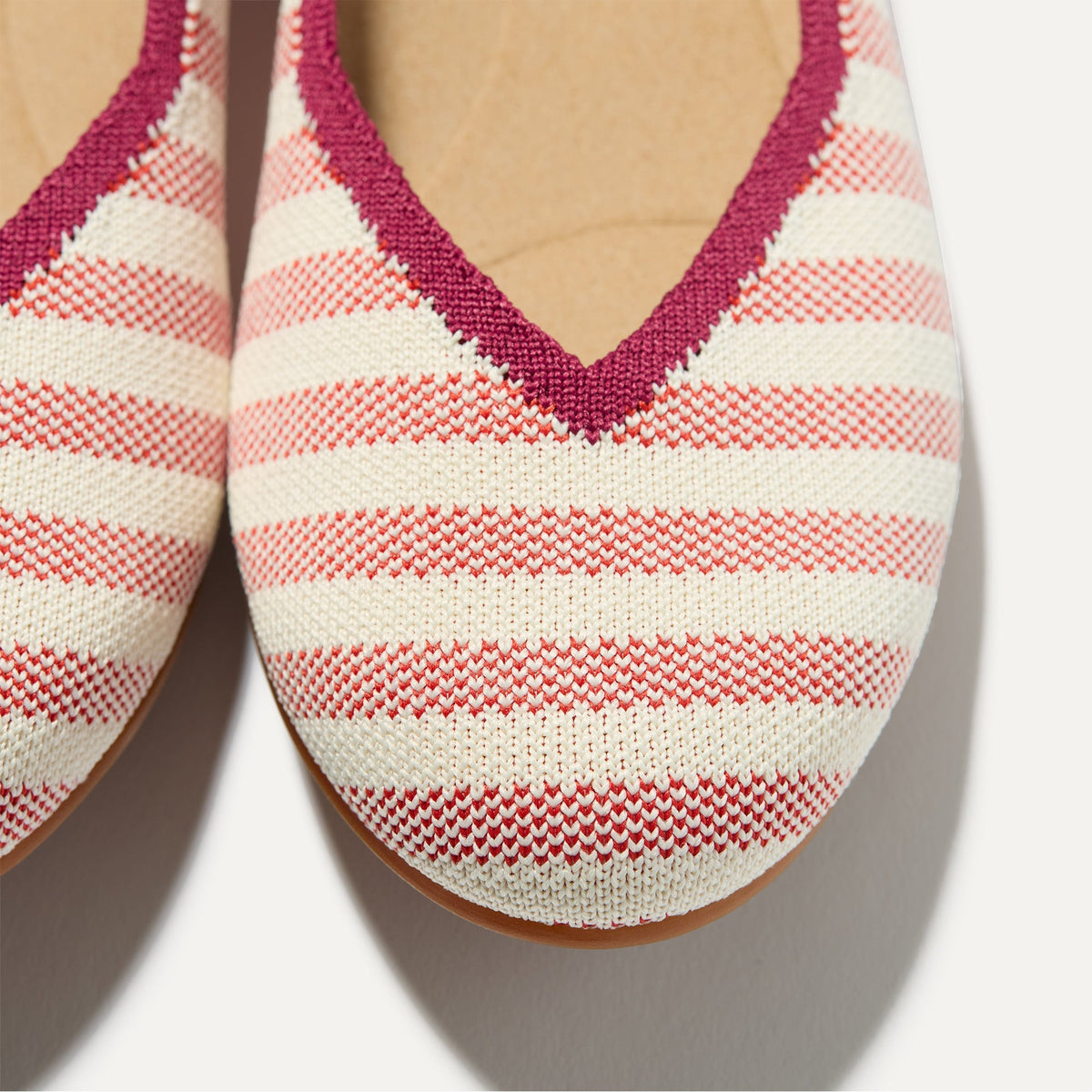Rothys The Daily Flat in Coral Cabana Stripe