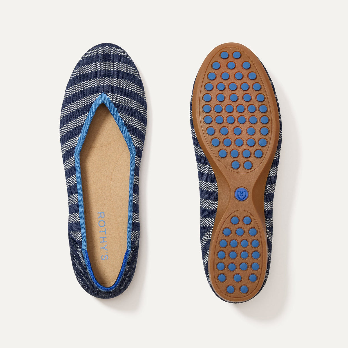 Rothys The Daily Flat in Harbor Cabana Stripe