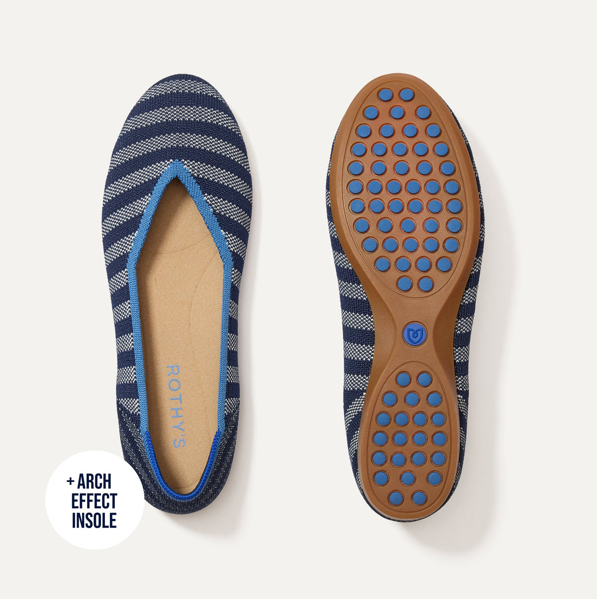 Rothys The Daily Flat in Harbor Cabana Stripe