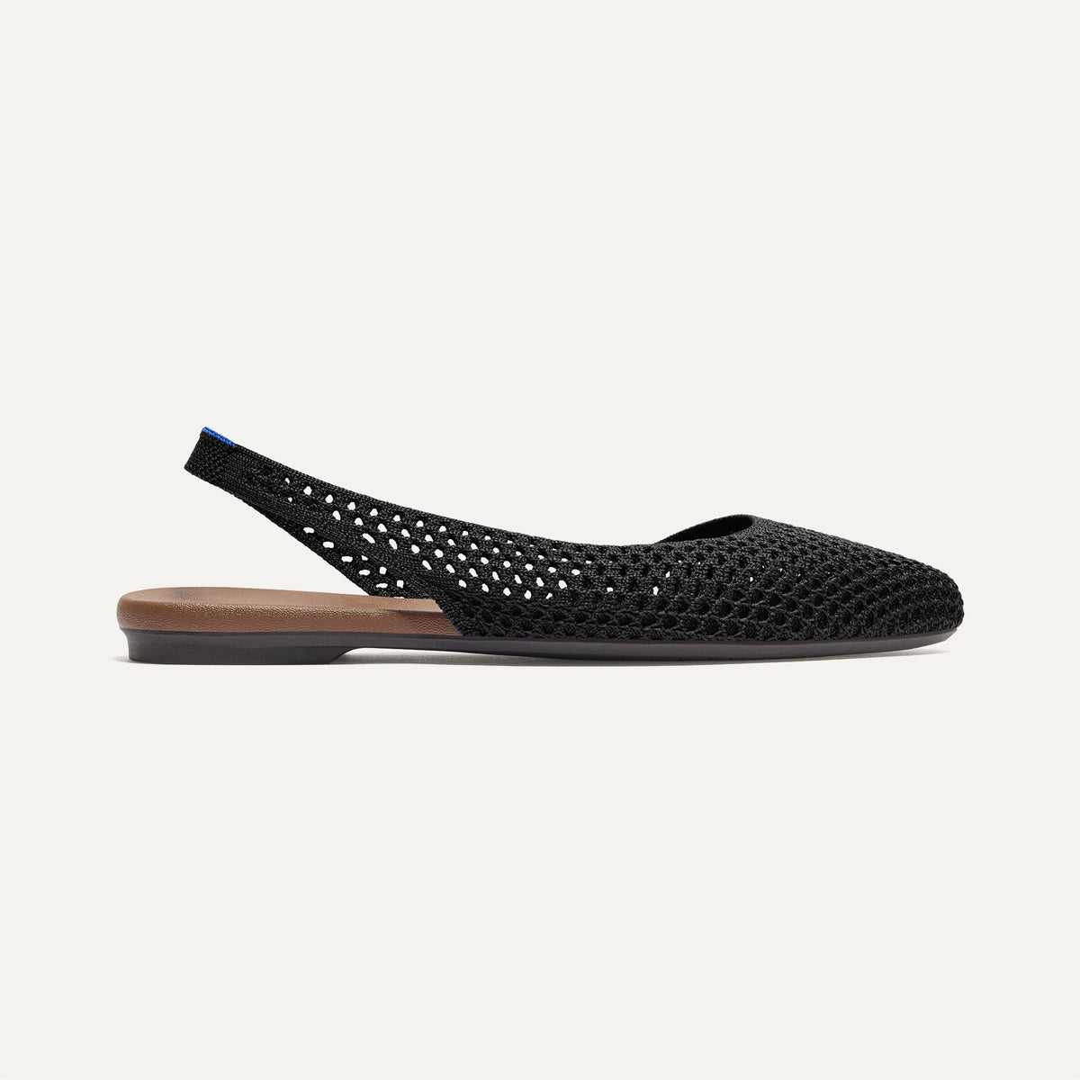 Rothys The Almond Slingback in Black Mesh