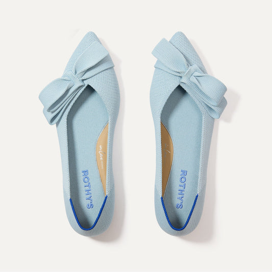Rothys The Bow Point II in Powder Blue