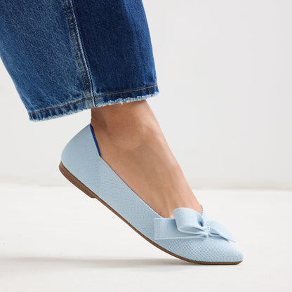 Rothys The Bow Point II in Powder Blue