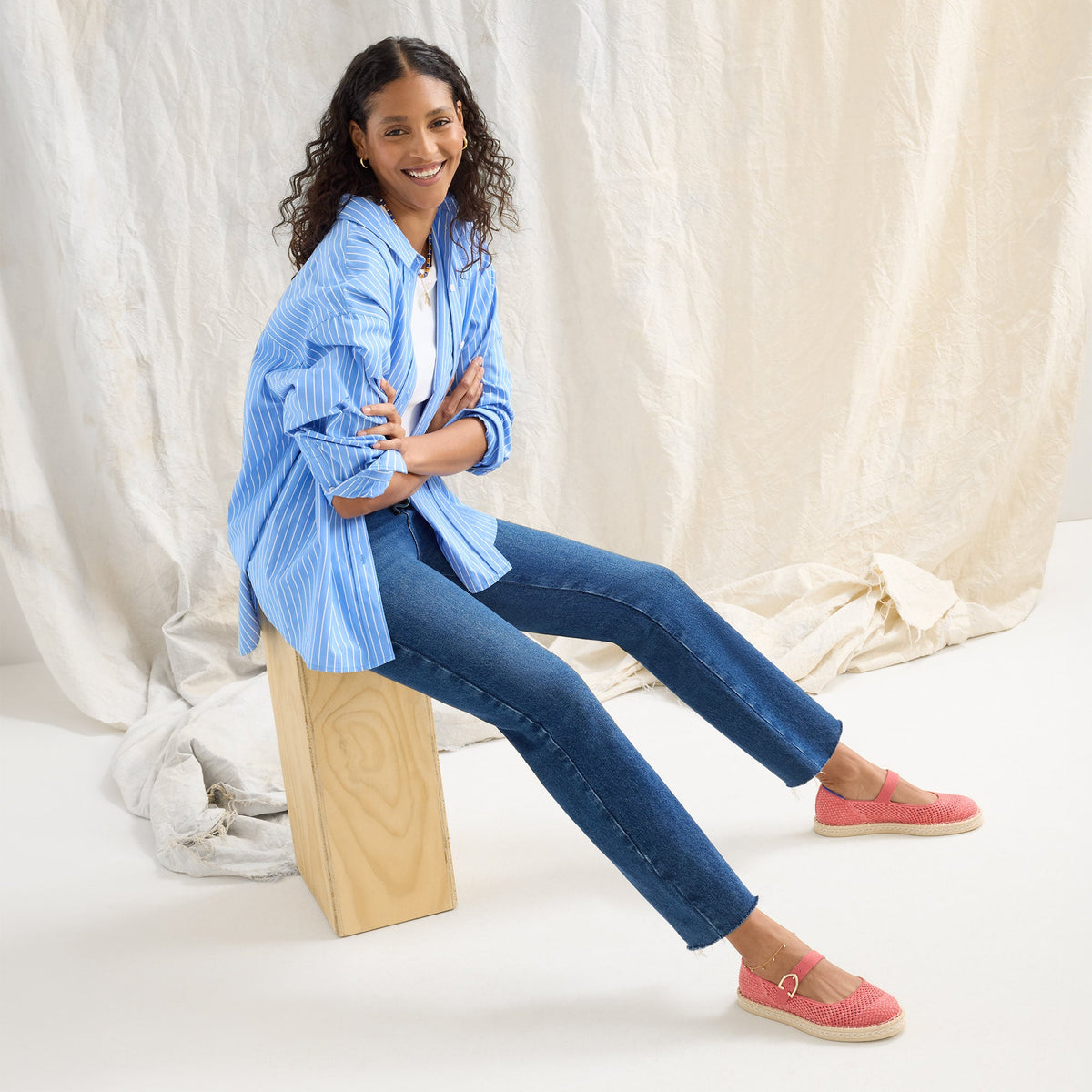 Rothys The Espadrille Mary Jane in Starfish