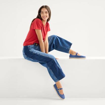 Rothys The Espadrille Mary Jane in Blue Breeze