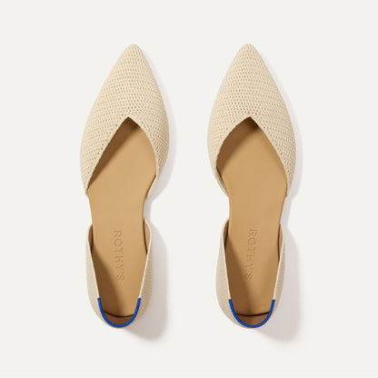 Rothys The D'Orsay Point in Conch Raffia-Knit