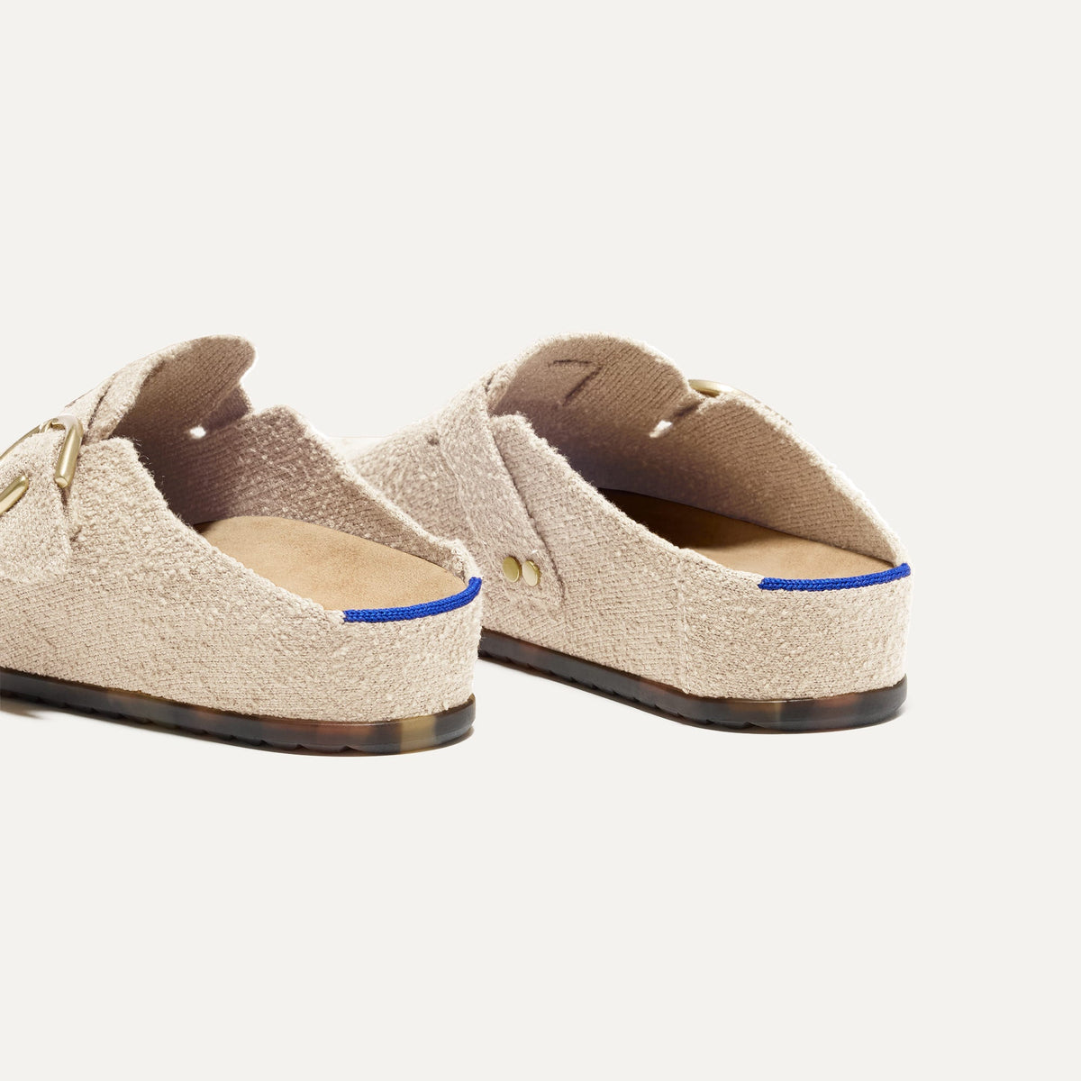 Rothys The Buckle Clog in Honeybun Bouclé