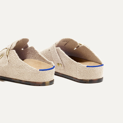 Rothys The Buckle Clog in Honeybun Bouclé