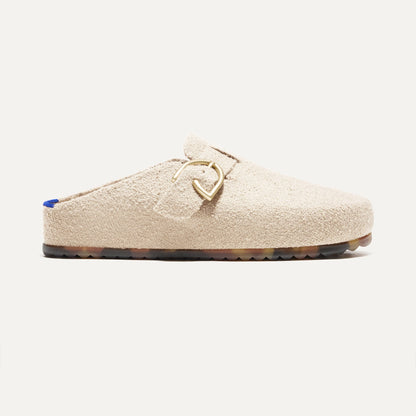 Rothys The Buckle Clog in Honeybun Bouclé