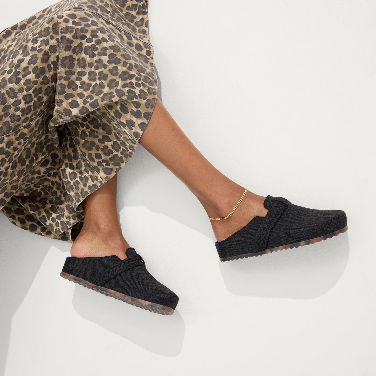 Rothys The Braid Clog in Black